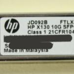 HP X130 10G SFP+SR LC JD092B Transceiver Module FTLX8571D3BCL-HZ