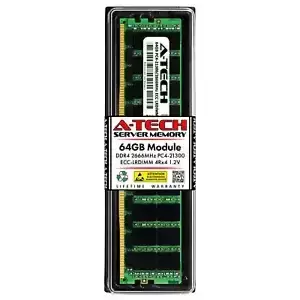 64GB 4Rx4 PC4-21300 ECC LRDIMM (HPE 882362-091 Equivalent) Server Memory RAM