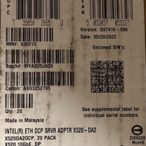 Intel X520DA2OCP X520-DA2 Ethernet Server Adapter NEW BULK PACKAGING